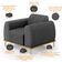 Kit Sofá 2 Lugares 150cm Com 2 Poltronas Molino Pés D'ouro D02 Linho Cinza Escuro C-416 - Lyam Decor