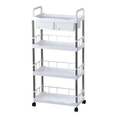 Estante Organizadora Modular 4 Andares Com Gavetas, Para Casa E Escritório