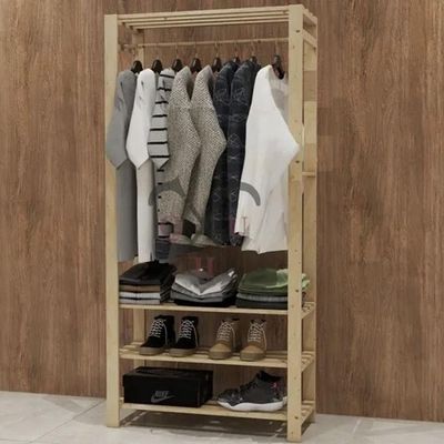 Estante Expositora Organiza Roupas E Calçados Treliça Pinus