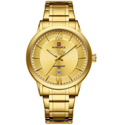 Relógio De Quartzo Masculino Pulseira Em Aço Inoxidável 3atm à Prova D´agua Dourado