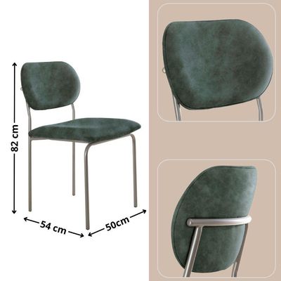 Conjunto Com 2 Cadeiras Metal Marchezine Moderna Mobilia Jade Prata