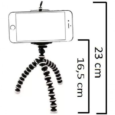 Mini Tripé Flexível Com Clipe Ajustável Para Smartphone Bolinha