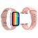 Kit 1 Smartwatch Rosa + 1 Pulseira Silicone Rosa