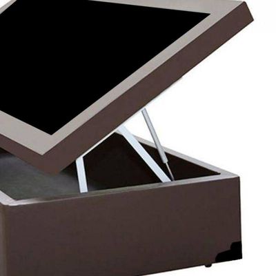 Cama Box Baú Solteiro Extremo Reforçado Homequeen Sintético Marrom 41x88x188
