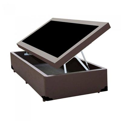 Cama Box Baú Solteiro Extremo Reforçado Homequeen Sintético Marrom 41x88x188