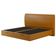 Cama King Baú Flutuante Com Cabeceira 195cm Spazio S04 Couríssimo Caramelo - Lyam Decor