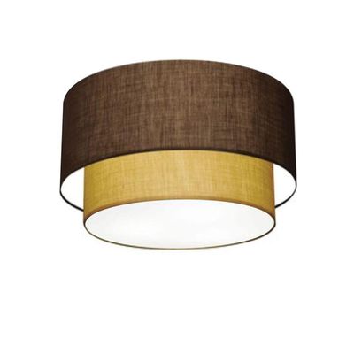 Plafon De Sobrepor Cilíndrico Sp-3045 Cúpula Cor Café Palha