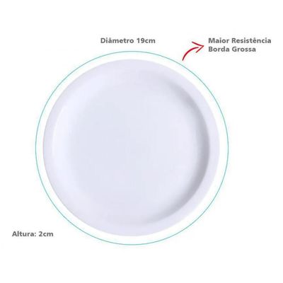 Jogo 50 Pratos De Sobremesa Lanche Porcelana Iguaçu - Germer