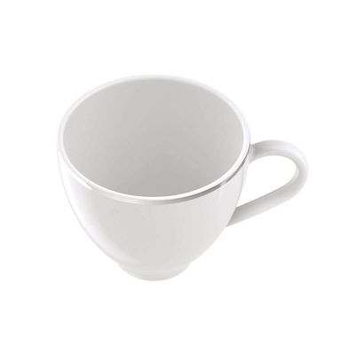 Xícara e Pires de Café Porcelana 100ml Tramontina Atena Branca Mesa Posta