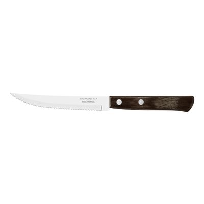 Kit 3 Facas de Churrasco Tramontina Polywood Inox Cabo Castanho