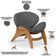 Poltrona Decorativa Orgânica Sala Living Kadosh L02 Linho Cinza Escuro - Lyam Decor