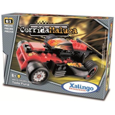 Blocos de Encaixe - Corrida Maluca - Toda Fúria - 60 peças - Xalingo