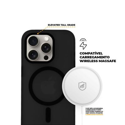 Kit Capa Magsafe Pro Preta e Pelicula Defender Pro Privacidade para iPhone 15 Pro Max - Gshield