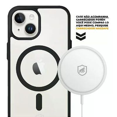 Kit Capa Magsafe Preta e Pelicula Defender Pro Privacidade para iPhone 15 - Gshield