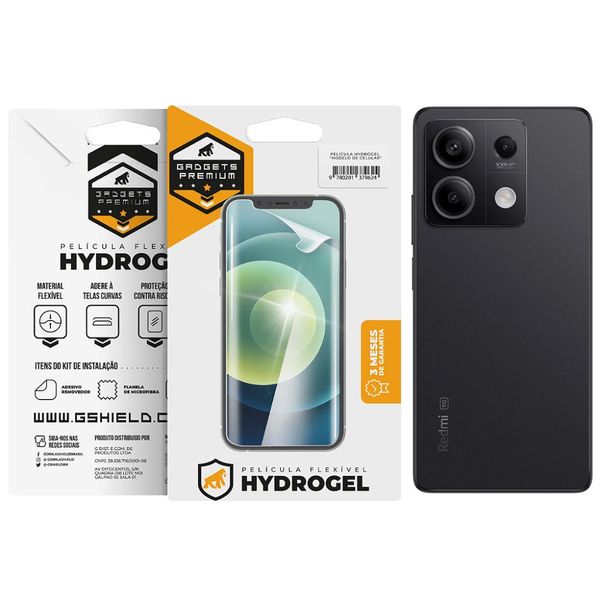 Película para Redmi Note 13 5G - Traseira Hydrogel HD - Gshield Película para Redmi Note 13 5G - Traseira Hydrogel HD - Gshield