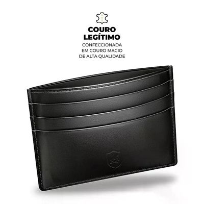 Kit Carteira Porta Cartão RFID Ultra Safe e Cartão Abridor em Metal - Gshield