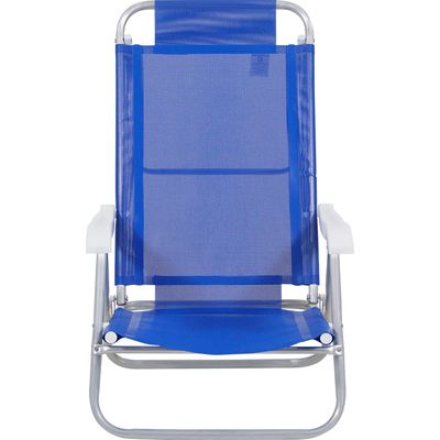 Cadeira de Praia Reclinável Sunny em Alumínio Azul Bel Único