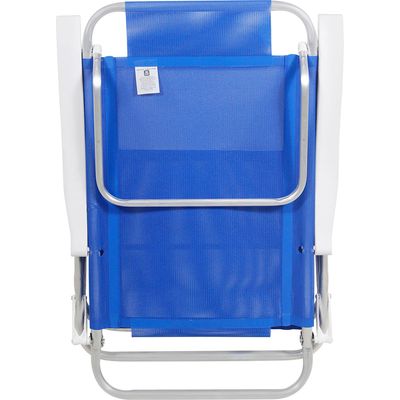 Cadeira de Praia Reclinável Sunny em Alumínio Azul Bel Único