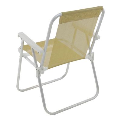 Cadeira de Praia Alta Lazy em Alumínio Bege Bel Único