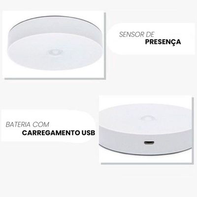 Luminárias Led Sem Fio Com Sensor de Presença