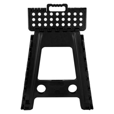 Banqueta Alta Dobrável Banco De Plástico Multiuso 45cm Banquinho Para Camping Pesca Portátil Preto