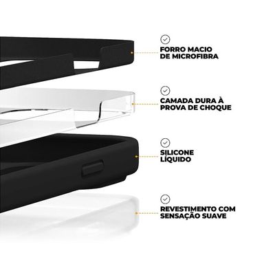 Capa para iPhone 14 Pro - Silicon Premium Preta - Gshield
