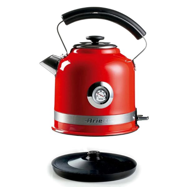 CHALEIRA ARIETE ELÉTRICA MODERNA EM AÇO INOXIDÁVEL VERMELHO 1,7 LITROS 1500W 127V 00C285409ARBR