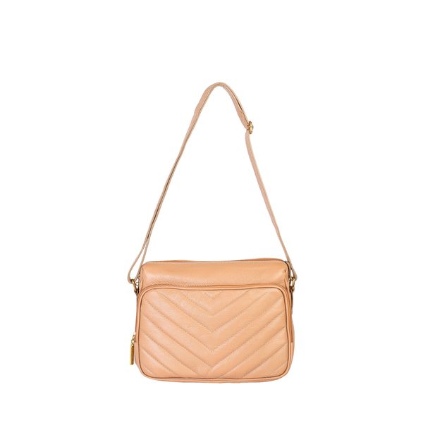 Bolsa de couro liso tiracolo Anita Marfim Bolsa de couro liso tiracolo Anita Marfim