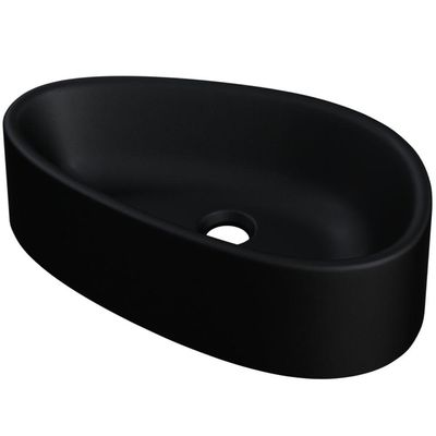 Cuba de Apoio Gota Para Banheiro Lavabo C01 BG43W Preto Matte Fosca  - Lyam