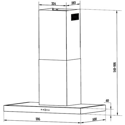 COIFA FRANKE LINEA TOUCH PAREDE 60CM - 60 cm REF. 16694 - 220 V