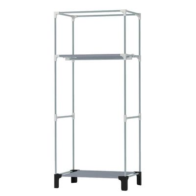 Guarda Roupa Portatil Armario Arara Roupas Organizador Cabideiro Prateleiras Organizador Compacto Azul