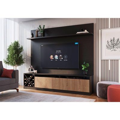 Estante Para Tv Trento Até 60 Polegadas 2 Portas Quiditá Preto/brise