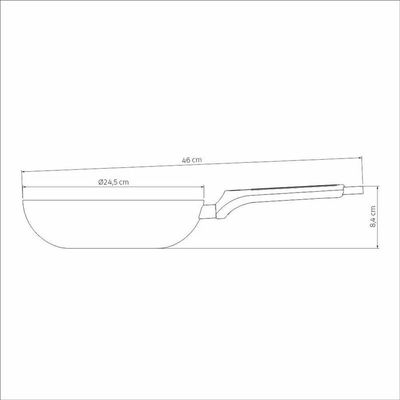 Frigideira Funda Tramontina Milazzo Alumínio 24cm Com Revestimento Antiaderente Amêndoa