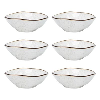 Conjunto 6 Tigelas Bowl Ryo Maresia 500ml Porcelana Oxford