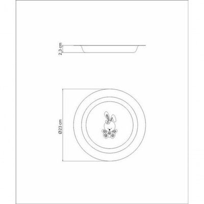 Prato Infantil Tramontina Le Petit Coelhinho 23cm Em Aço Inox