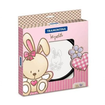 Prato Infantil Tramontina Le Petit Coelhinho 23cm Em Aço Inox