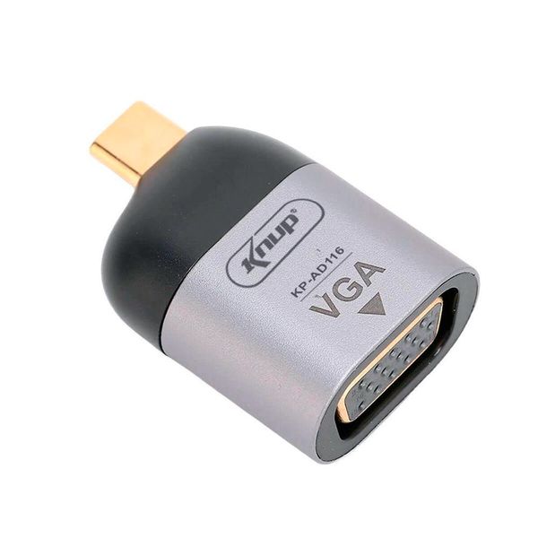 Adaptador de Vídeo Tipo C p/ VGA DP-AD116 Knup Adaptador de Vídeo Tipo C p/ VGA DP-AD116 Knup