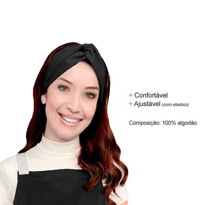 Avental Cintura e Faixa Turbante Preto Cafe Bistro Pintura