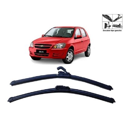Kit Palheta Limpador Parabrisa Para-brisa Dianteiro Chevrolet Celta 2004 à 201