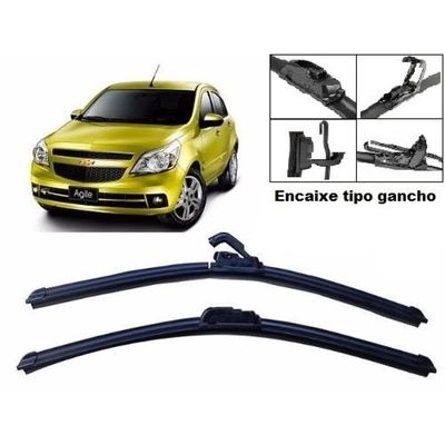 Kit Palheta Limpador Parabrisa Para-brisa Dianteiro Chevrolet Agile