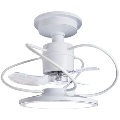 Ventilador de Teto Treviso Branco Confort LED Control Remoto