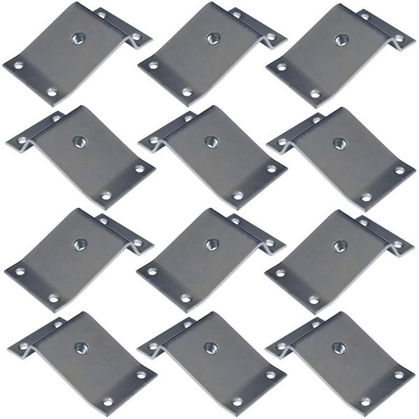 Kit 12 Chapinhas Chapa Inclinada 15º Fixação Pés Palito Rosca 5/16 Zincada G59