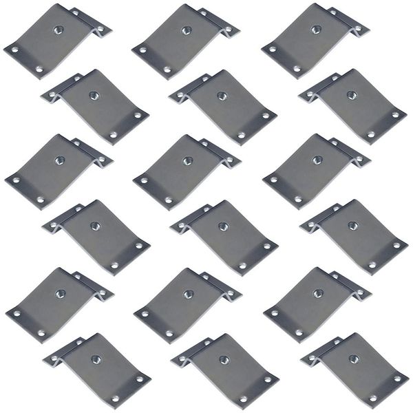 Kit 18 Chapinhas Chapa Inclinada 15º Fixação Pés Palito Rosca 5/16 Zincada G59