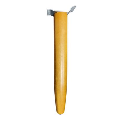 Pé Palito Madeira 30cm e Chapinha Aço Inclinada 15º Mel/Zincado G75 / G59 - Gran Belo