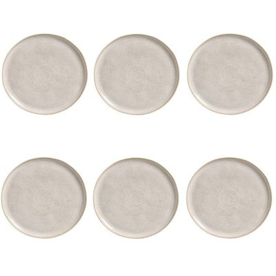 Conjunto De Pratos Rasos 06 Peças Bio Latte Porto Brasil