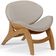 Poltrona Decorativa Orgânica Sala Living Kadosh L02 Linho Bege - Lyam Decor