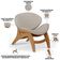 Poltrona Decorativa Orgânica Sala Living Kadosh L02 Linho Bege - Lyam Decor