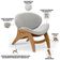 Kit 2 Poltronas Decorativa Orgânica Sala Living Kadosh L02 Bouclê Cinza - Lyam Decor