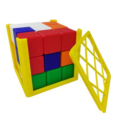 Cubo Encaixe Quebra Cabeça Puzzle Tetris Grande 8 cm com Base