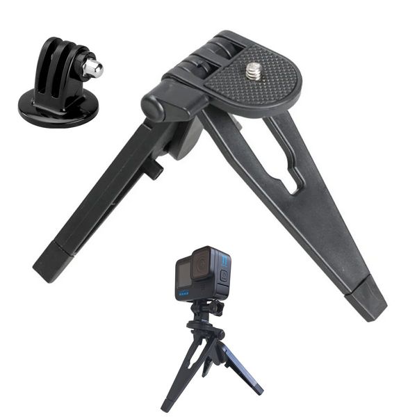 Mini Tripé 1/4 com Adaptador para Câmeras GoPro e Similares Mini Tripé 1/4 com Adaptador para Câmeras GoPro e Similares